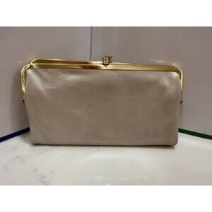HOBO The Original Pearl Iridescent Leather Clutch